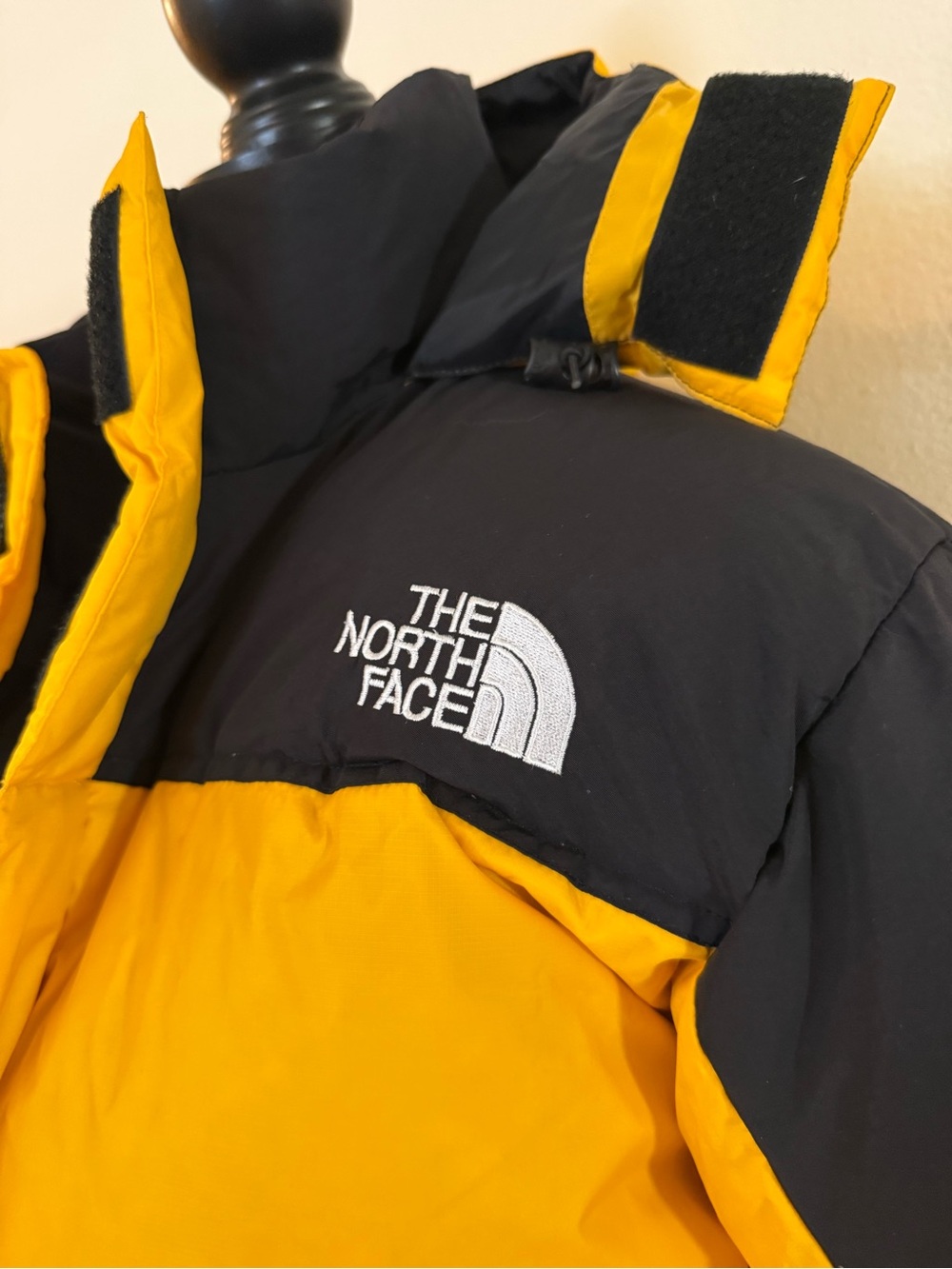 Brand New The North Face Yellow and Black Summit Series Puffer Jacket